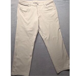 Lululemon Commission Pant Classic Tan Khaki Mens 36x38 Technical Trousers
